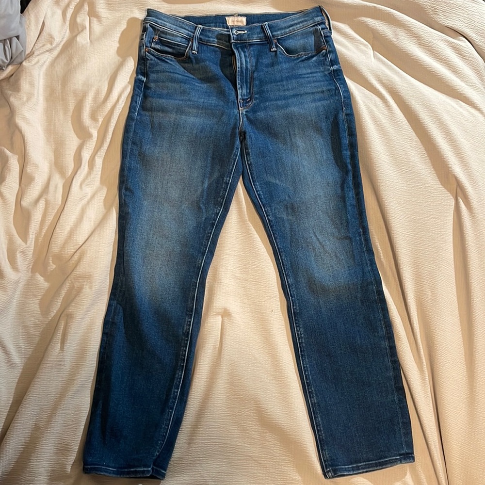 Mother The Mid Rise Dazzler Ankle Jean Size 29